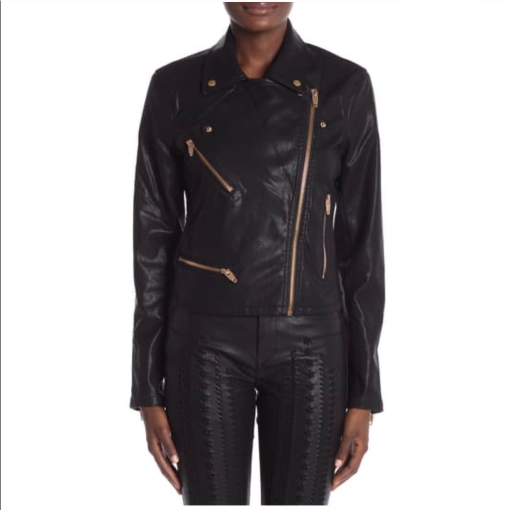 BLANK NYC Medium Zip Up Leather Jacket NWT